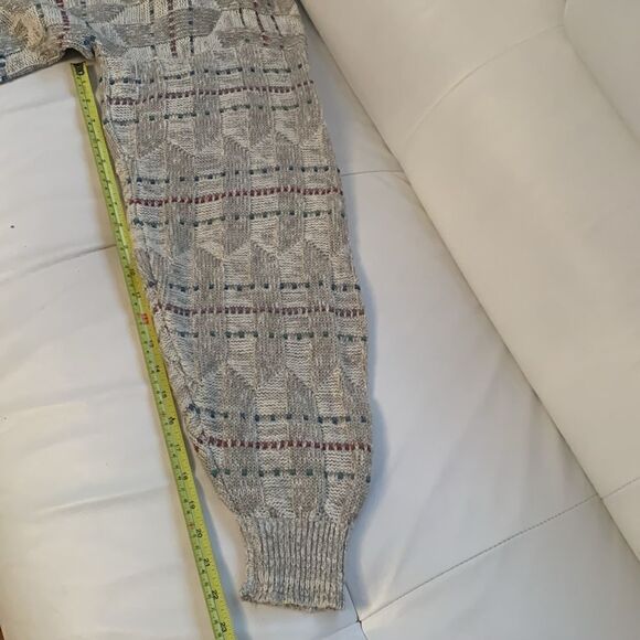 Vtg Waterproof Workshop Cotton Crew Neck Textured Knit Oversized Men’s Size M/L - Picture 4 of 7